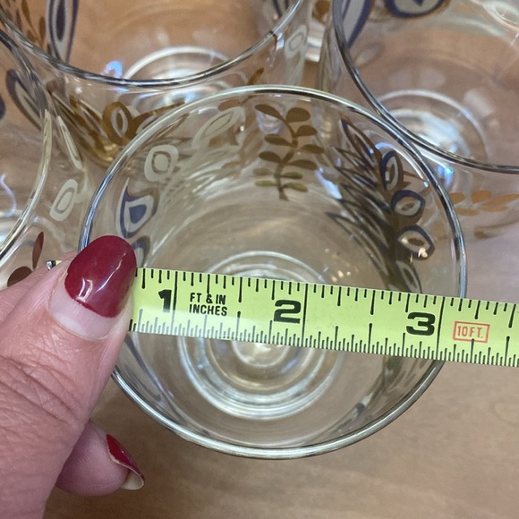 MCM gold butterfly glasses. Set of 5 - Picture 16 of 16